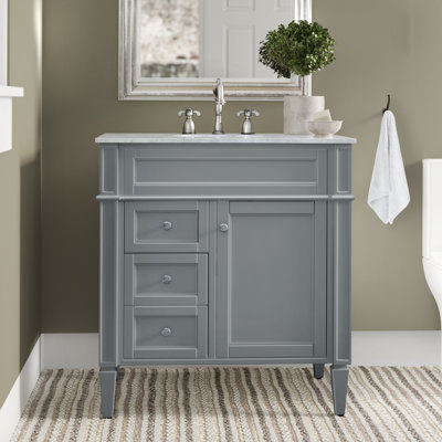 Farmhouse & Rustic Gray Bathroom Vanities | Birch Lane